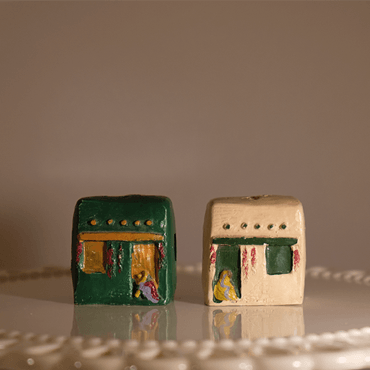 Green and White Adobes