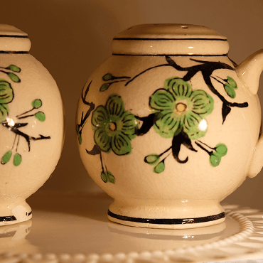 Green Flower Teapots