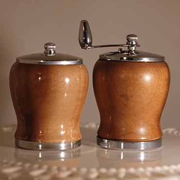 Wooden Pepper Grinder and Salt Shaker