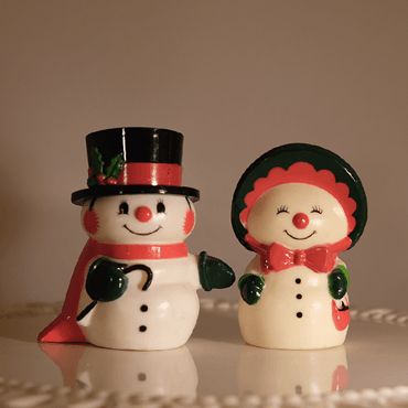 Mr. & Mrs. Snowman (Vintage Plastic)